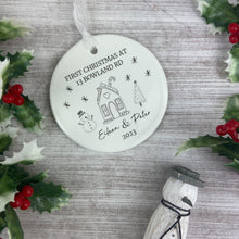 Load image into Gallery viewer, Personalised First Christmas New Home Bauble