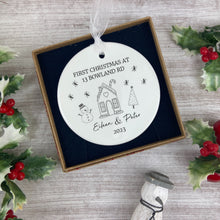 Load image into Gallery viewer, Personalised First Christmas New Home Bauble