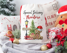 Load image into Gallery viewer, Christmas Teddy Bear Personalised Santa Sack
