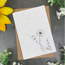 Load image into Gallery viewer, Personalised Birth Flower Plantable Seed Card