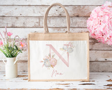 Load image into Gallery viewer, Initial Jute Bag