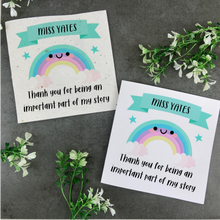 Load image into Gallery viewer, Personalised Rainbow Teacher Card-The Persnickety Co