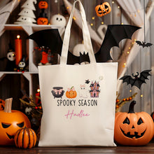 Load image into Gallery viewer, Personalised Pink Halloween Trick or Treat Bag