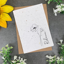 Load image into Gallery viewer, Personalised Birth Flower Plantable Seed Card-The Persnickety Co