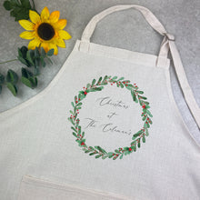Load image into Gallery viewer, Christmas Wreath Personalised Apron-The Persnickety Co