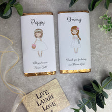 Load image into Gallery viewer, Personalised Flower Girl Chocolate Bar