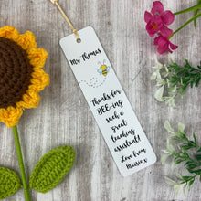 Load image into Gallery viewer, Bee Personalised Teacher Bookmark