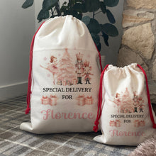 Load image into Gallery viewer, Pink Nutcracker Personalised Santa Sack