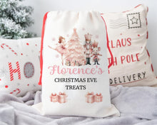 Load image into Gallery viewer, Pink Nutcracker Personalised Santa Sack
