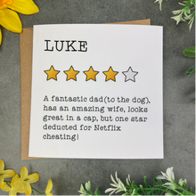 Load image into Gallery viewer, Personalised Star Rating Review Funny Card-The Persnickety Co