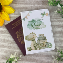 Load image into Gallery viewer, Personalised Dinosaur Passport Cover-The Persnickety Co