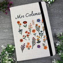 Load image into Gallery viewer, Personalised Teacher Notebook - Wildflower A5 Journal