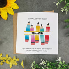 Load image into Gallery viewer, Personalised School Leaver Card