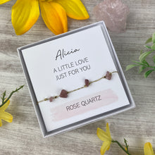 Load image into Gallery viewer, Rose Quartz Crystal Bracelet In Gift Box-The Persnickety Co