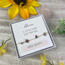 Load image into Gallery viewer, Rose Quartz Crystal Bracelet In Gift Box