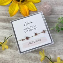 Load image into Gallery viewer, Rose Quartz Crystal Bracelet In Gift Box