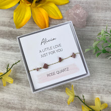 Load image into Gallery viewer, Rose Quartz Crystal Bracelet In Gift Box