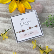 Load image into Gallery viewer, Rose Quartz Crystal Bracelet In Gift Box