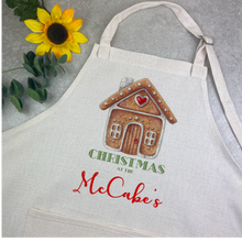 Load image into Gallery viewer, Christmas Gingerbread House Personalised Apron-The Persnickety Co
