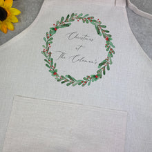 Load image into Gallery viewer, Christmas Wreath Personalised Apron