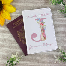 Load image into Gallery viewer, Personalised Rabbit Initial Passport Cover