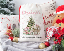 Load image into Gallery viewer, Christmas Bunny Personalised Santa Sack