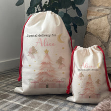 Load image into Gallery viewer, Ballerina Fairy Mouse Personalised Santa Sack