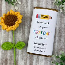 Load image into Gallery viewer, Good Luck On Your First Day Personalised Chocolate Bar