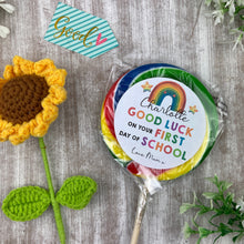 Load image into Gallery viewer, First Day Of School Personalised Rainbow Lollipop-The Persnickety Co