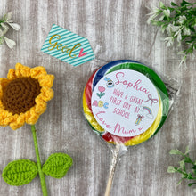 Load image into Gallery viewer, First Day Of School Personalised Rainbow Lollipop