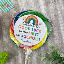 Load image into Gallery viewer, First Day Of School Personalised Rainbow Lollipop