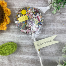 Load image into Gallery viewer, Personalised Back To School Belgian Chocolate Lollipop