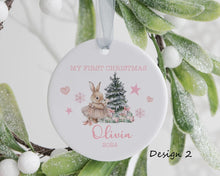 Load image into Gallery viewer, Baby's First Christmas Bauble - Ballerina Bunny