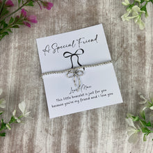 Load image into Gallery viewer, Whimsical Bow Beaded Bracelet - A Special Friend Bracelet