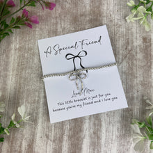 Load image into Gallery viewer, Whimsical Bow Beaded Bracelet - A Special Friend Bracelet