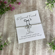 Load image into Gallery viewer, Whimsical Bow Beaded Bracelet - A Special Friend Bracelet