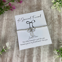 Load image into Gallery viewer, Whimsical Bow Beaded Bracelet - A Special Friend Bracelet