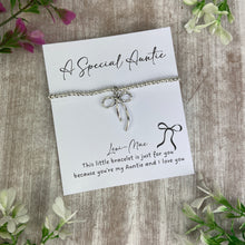Load image into Gallery viewer, A Special Auntie Bracelet β Whimsical Bow Beaded Bracelet