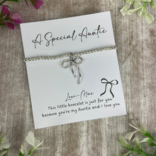 Load image into Gallery viewer, A Special Auntie Bracelet β Whimsical Bow Beaded Bracelet