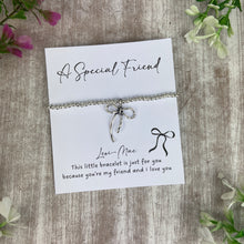 Load image into Gallery viewer, A Special Friend Bracelet – Whimsical Bow Beaded Bracelet
