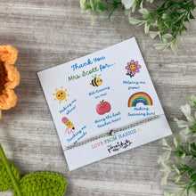 Load image into Gallery viewer, Teacher Thank You For... - Beaded Bracelet