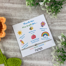Load image into Gallery viewer, Teacher Thank You For... - Beaded Bracelet