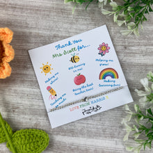 Load image into Gallery viewer, Teacher Thank You For... - Beaded Bracelet