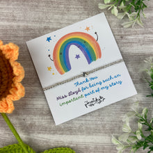 Load image into Gallery viewer, Thank you for being such an important part of my story Beaded Bracelet