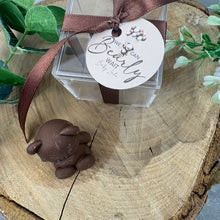 Load image into Gallery viewer, Personalised Chocolate Teddy Bear Baby Shower Favours