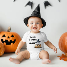 Load image into Gallery viewer, Too Cute to Spook Personalised Baby Vest & Bib Set