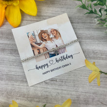 Load image into Gallery viewer, Happy Birthday Beaded Bracelet in Gift Box