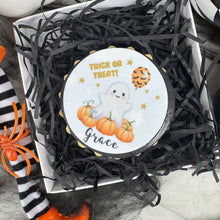 Load image into Gallery viewer, Personalised Cute Ghost Halloween Biscuit
