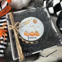 Load image into Gallery viewer, Personalised Cute Ghost Halloween Biscuit
