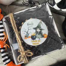 Load image into Gallery viewer, Personalised Cute Witch Halloween Biscuit